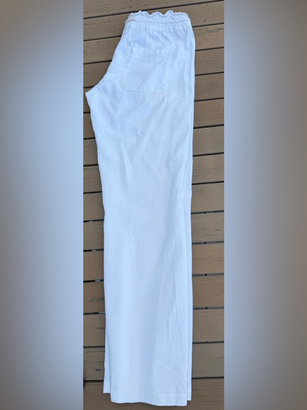 Roxy White Paddle On Drawstring Pant